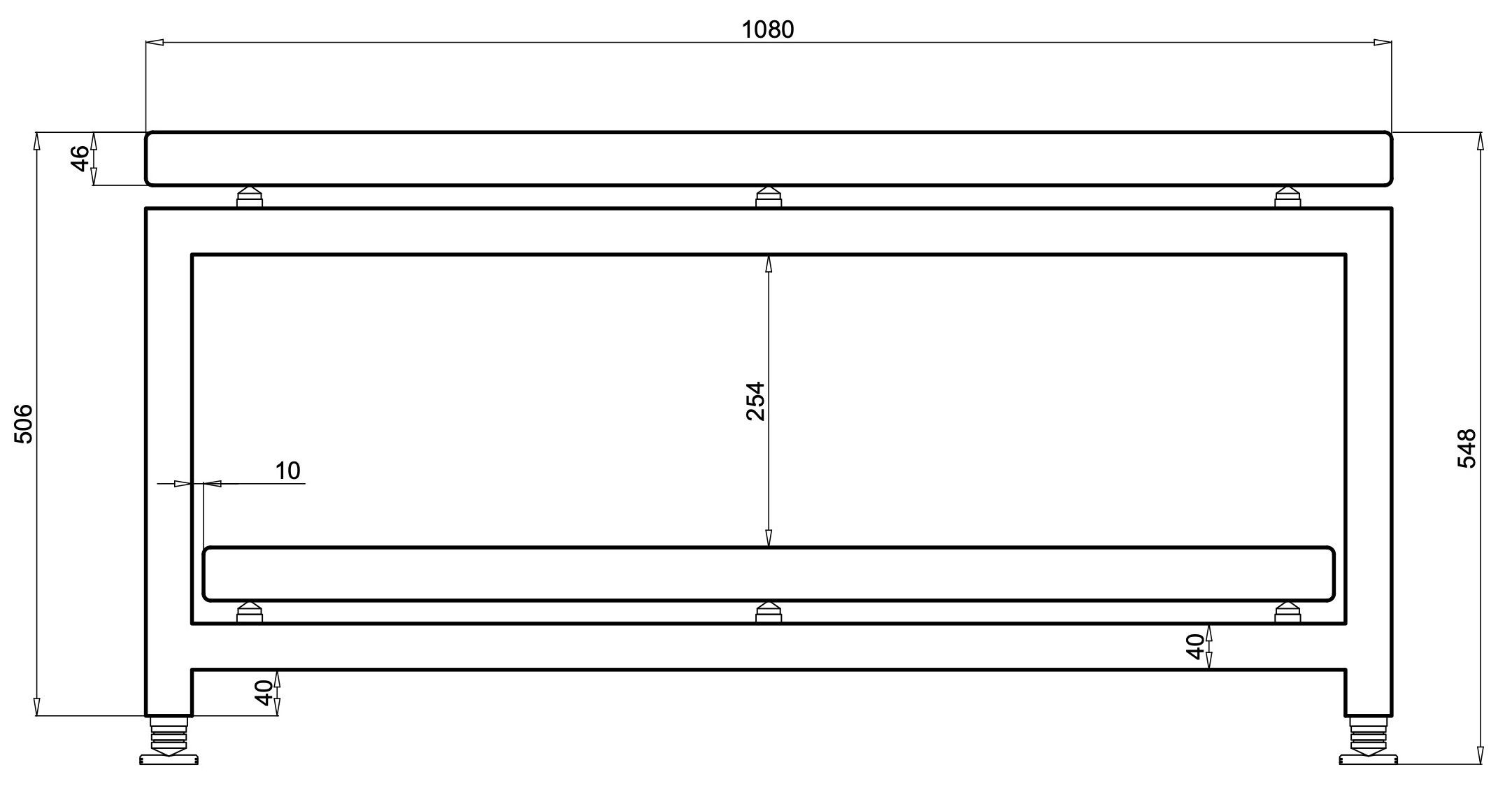 Stolik antywibracyjny BIZON F4 - obrazek 8
